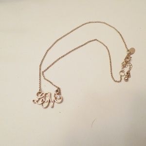 Lia Sophia Gold Tone Crystal Love Necklace